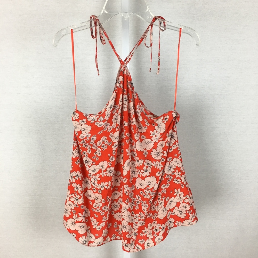 NWT Rebecca Taylor Cherry Blossom silk tie top